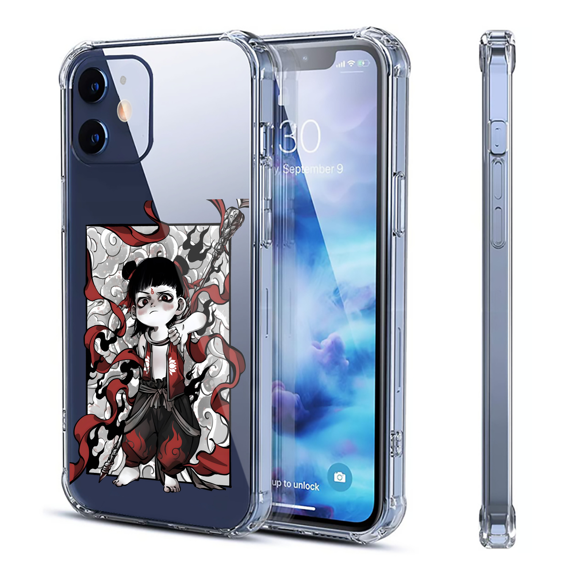 （画像用） Ne Zha 2 ナタ 魔童の大暴れ 【iPhone 12シリーズ対応】透明スマホケース（クリアソフトケース）